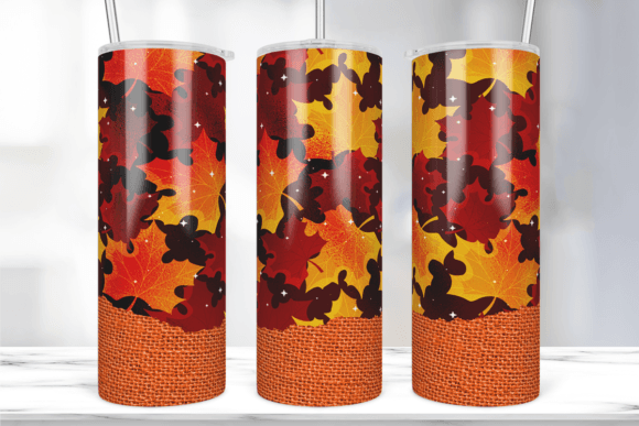 Autumn Leaves 20oz Skinny Tumbler Wrap