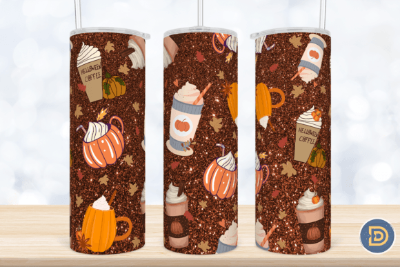 Autumn Pumpkins Halloween Tumbler Wrap