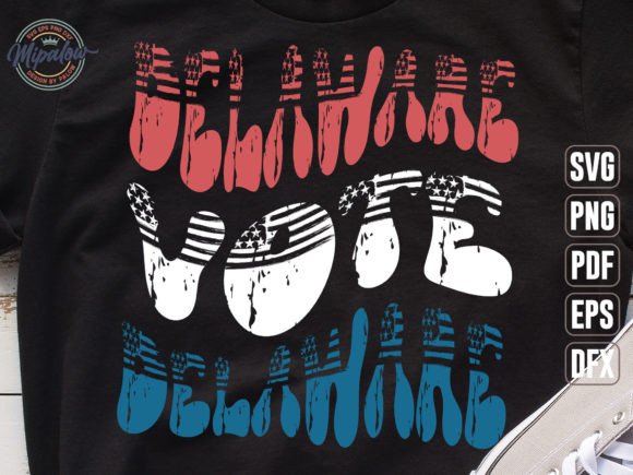 Delaware Vote State Vintage SVG Sublimat