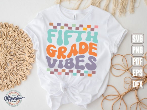 Fifth Grade Vibes SVG, Wavy Text