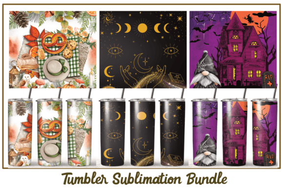 Halloween Fall Tumbler Wrap Bundle