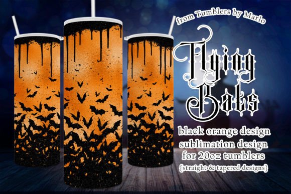 Halloween Scary Flying Bats 20oz Tumbler
