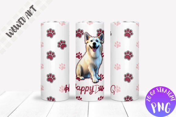 Happy Dog 20 Oz Skinny Tumbler Wrap