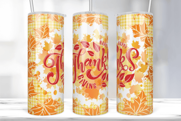 Happy Thanksgiving PNG 20oz Tumbler Wrap