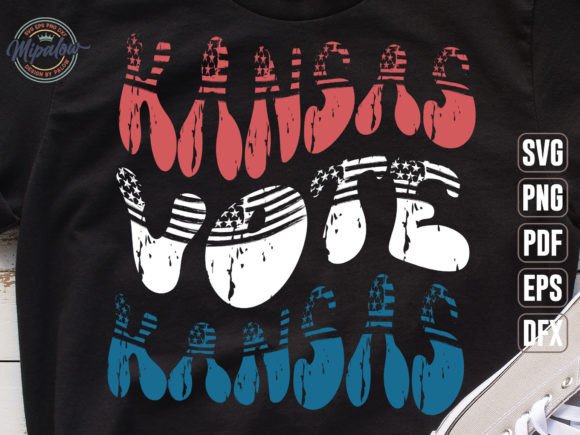 Kansas Vote State Vintage SVG Sublimatio