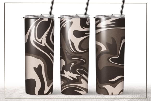 Liquid Marble Vintage Abstract Tumbler