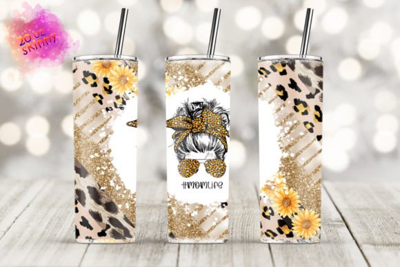 Mom Life Sunflower Tumbler 20oz Skinny