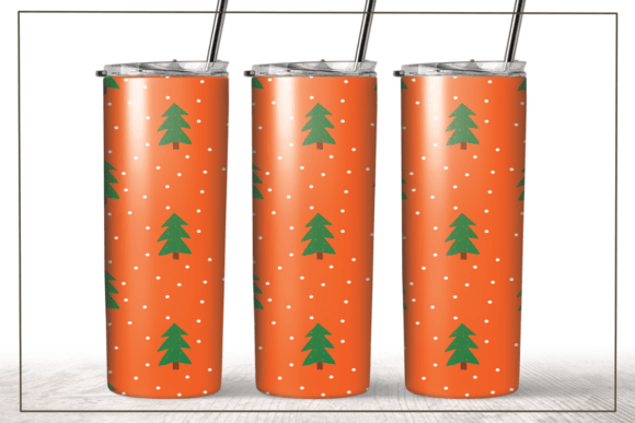 Skinny Tumbler Christmas Tree Orange PNG