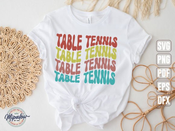 Table Tennis SVG, Wavy Text