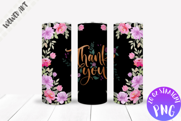 Thank You 20 Oz Skinny Tumbler Wrap
