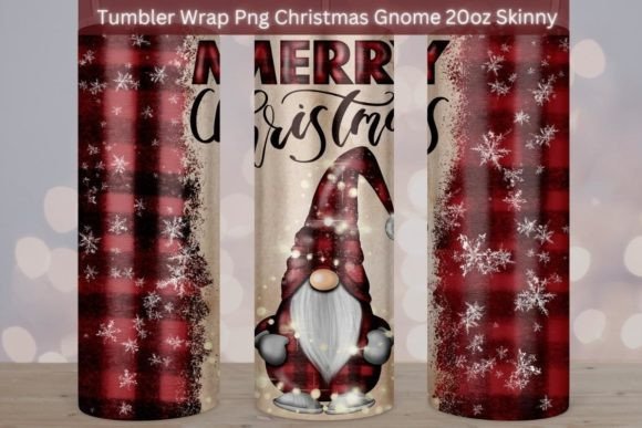 Tumbler Wrap PNG Christmas Gnome 20oz