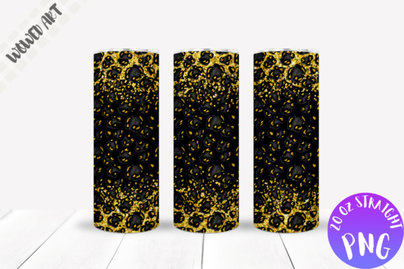 Yellow Leopard 20 Oz Skinny Tumbler Wrap